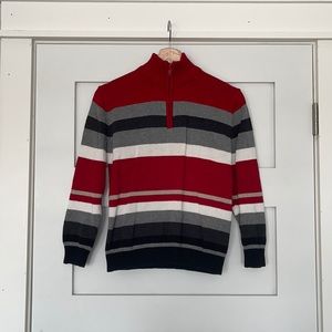 Boys Medium 10/12 Striped Izod sweater.
